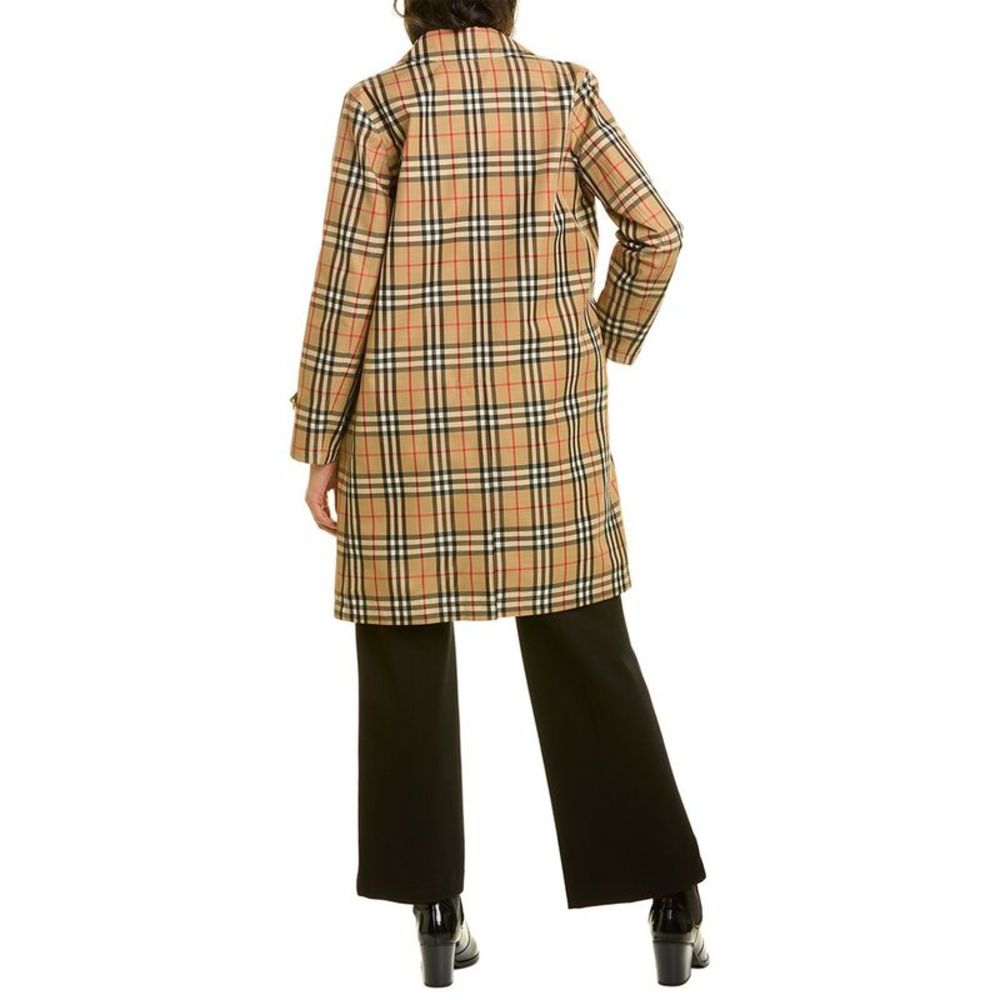 Burberry Womens  Reversible Vintage Check Car Coat, Brown - Picture 2 of 5